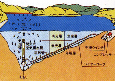 図-1　貯水池ばっ気によるパイロット実験概要図